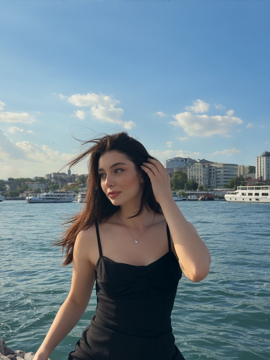 Brunette female AI persona example